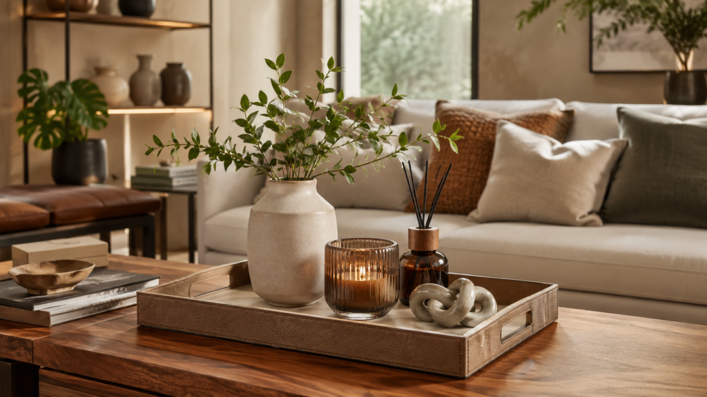 Bandeja decorativa para sala tendência B2B para lojas de decoração