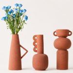 Coleção de Vasos Esculturais Terracota Modernista