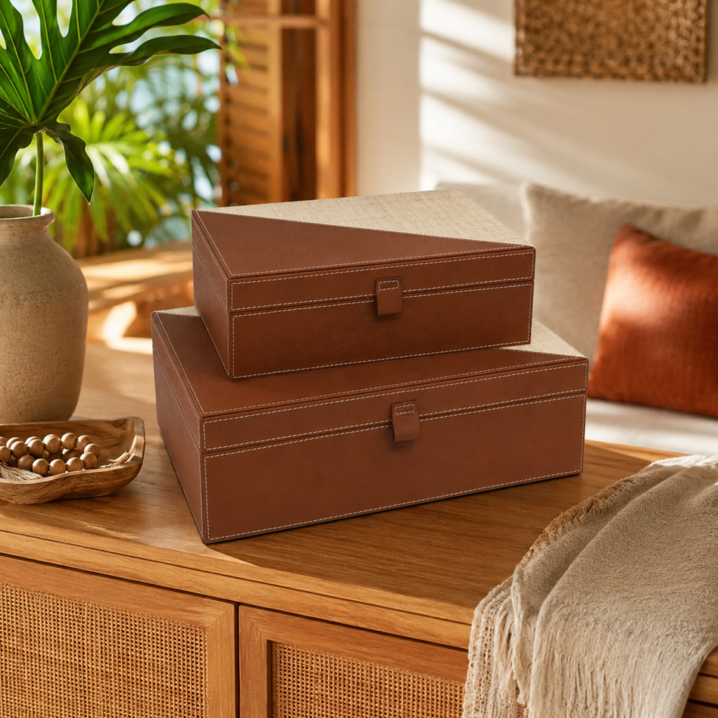 Conjunto de Caixas Decorativas Caramelo para Lojas, Presentes e Home Décor