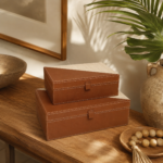 Conjunto de Caixas Decorativas Caramelo para Lojas, Presentes e Home Décor