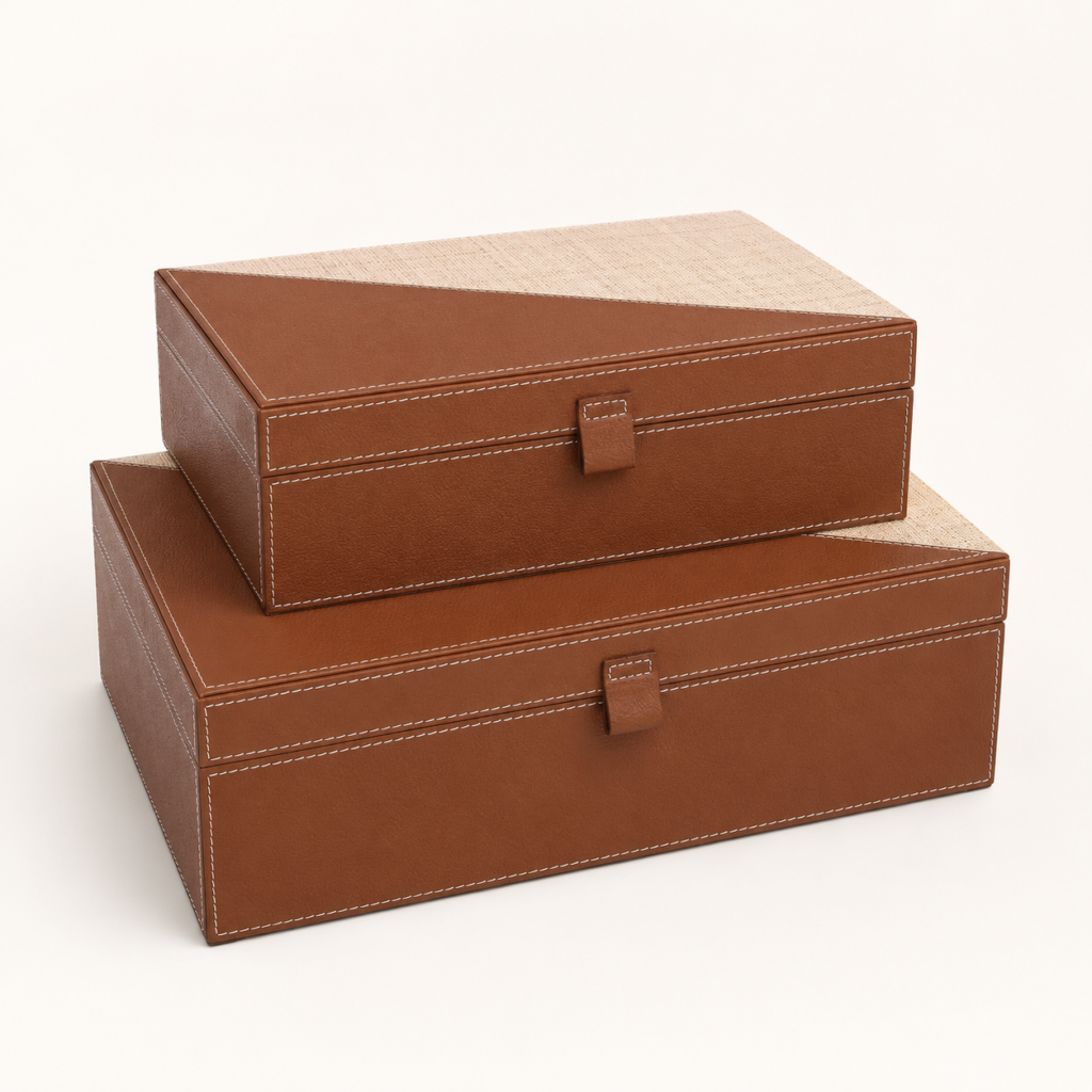 Conjunto de Caixas Decorativas Caramelo para Lojas, Presentes e Home Décor