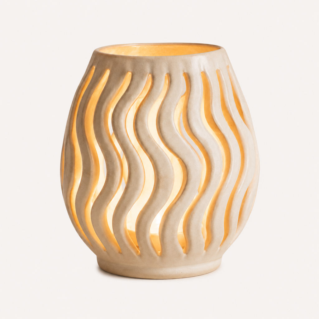 Luminária de Cerâmica Ondas de Ipanema com LED
