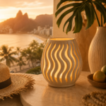 Luminária de Cerâmica Ondas de Ipanema com LED