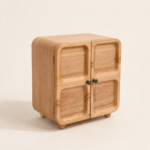 Mini Armário Natural com Portas em Relevo