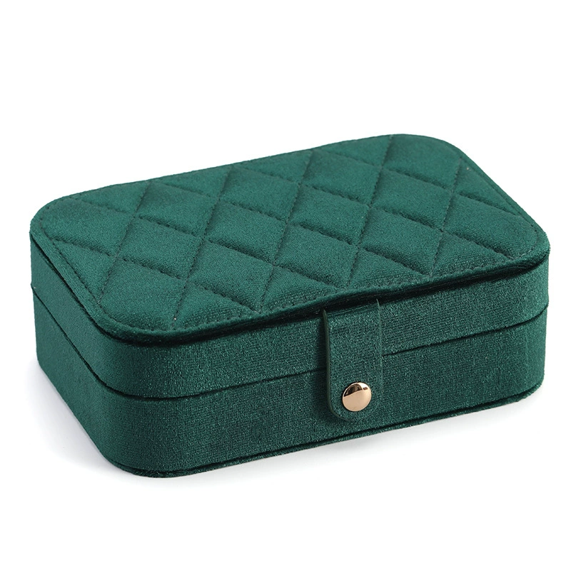 Porta Joias de Veludo Matelassê com Espelho para Viagem