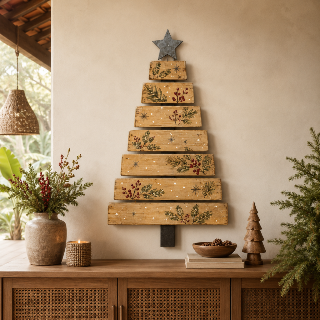 Árvore de Natal Botânica em Bambu e Metal