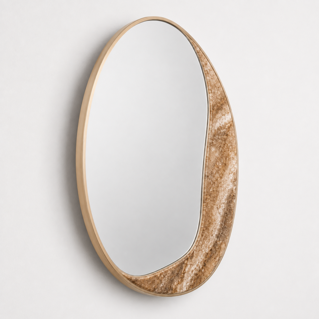 Espelho Orgânico em Mármore Natural Aurelia Forma